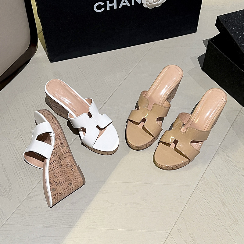 2026 New Summer Boho Roman Style Wedge Slippers for Women Citywalk Hollow Out Sandals - Image 3