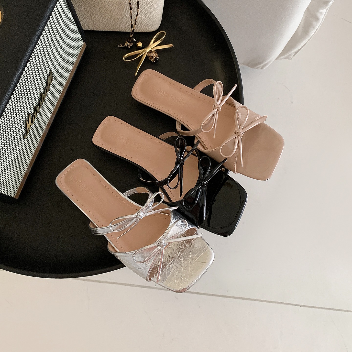 Crape Myrtle Women's Bow Strap Sandals with 3.5cm Platform Wedge Heel, Open Toe, Summer 2025 - Image 4