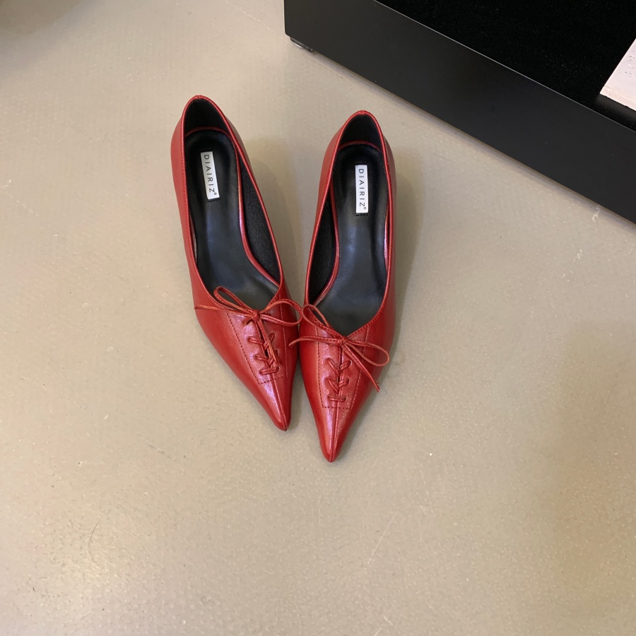 DIAIRIZ 2026 Summer New Bowknot Pointed Toe High Heel Shoes for Women, 7cm Stiletto, Light Luxury Style