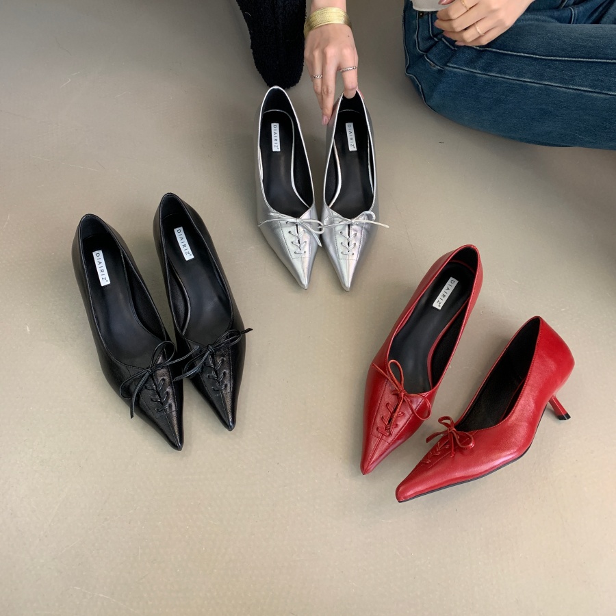 DIAIRIZ 2026 Summer New Bowknot Pointed Toe High Heel Shoes for Women, 7cm Stiletto, Light Luxury Style - Image 4
