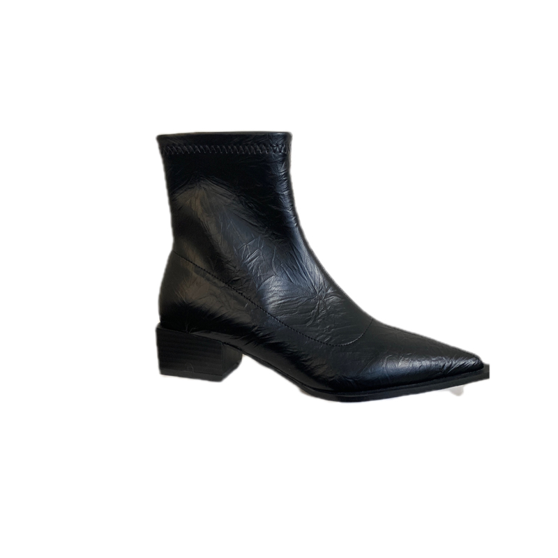 Trendy Pointed Toe Ankle Boots Women 2025 Autumn Winter New Fashion Chunky Heel Slim Boots Niche Design Martin Boots - Image 5